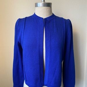 St John Cobalt Blue Knit Cardigan 8